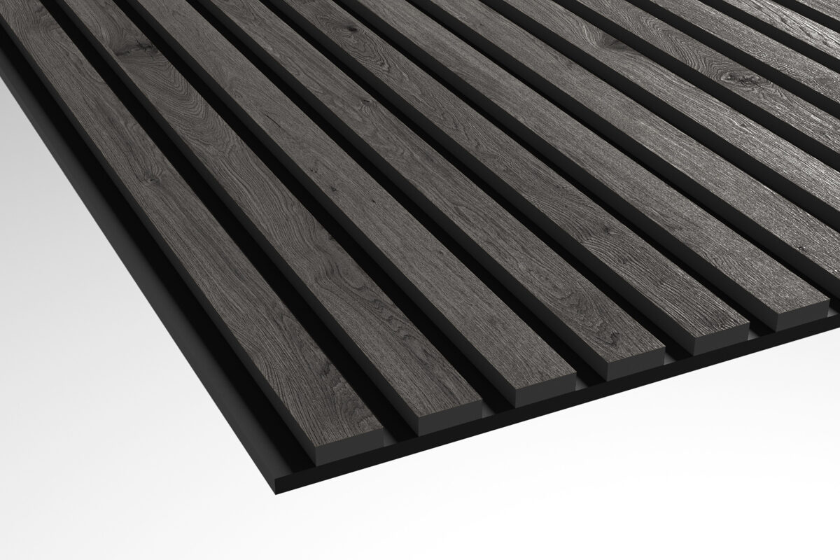 black ash acoustic wood panel